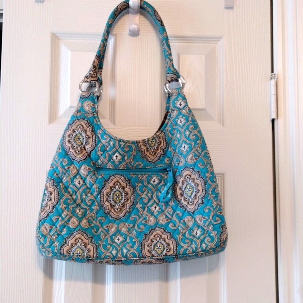 Vera Bradley Hobo Purse Turquoise Blue Paisley